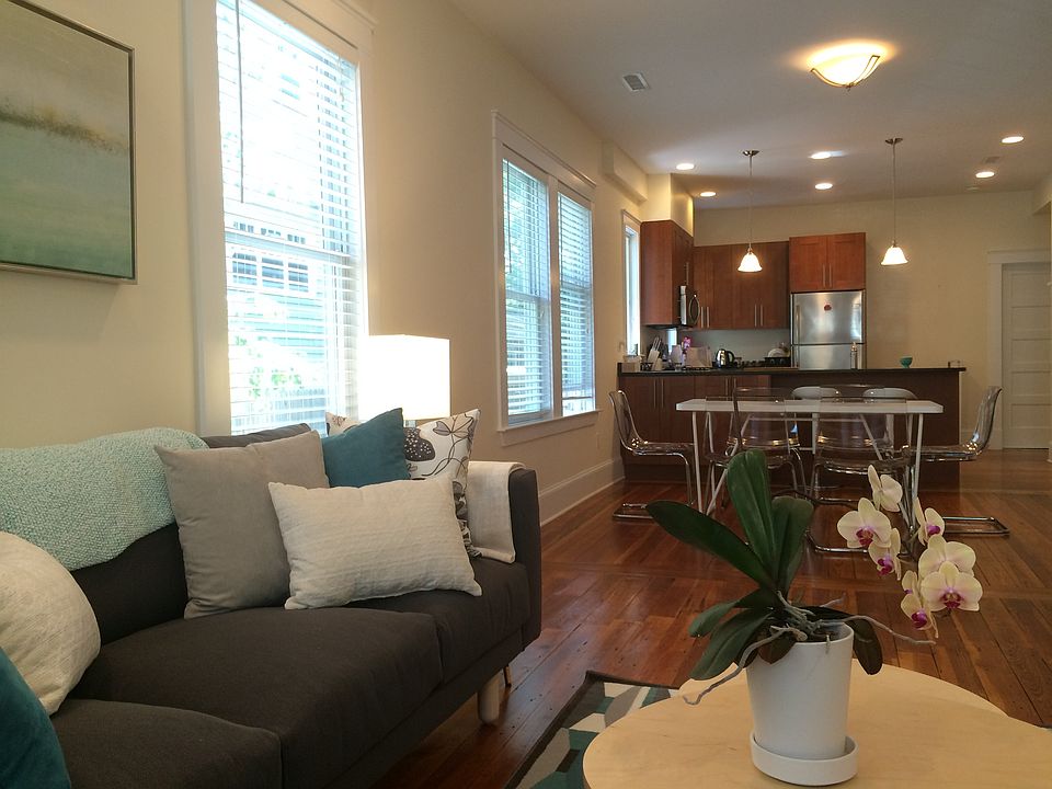 Open floor plan, view from living room couch