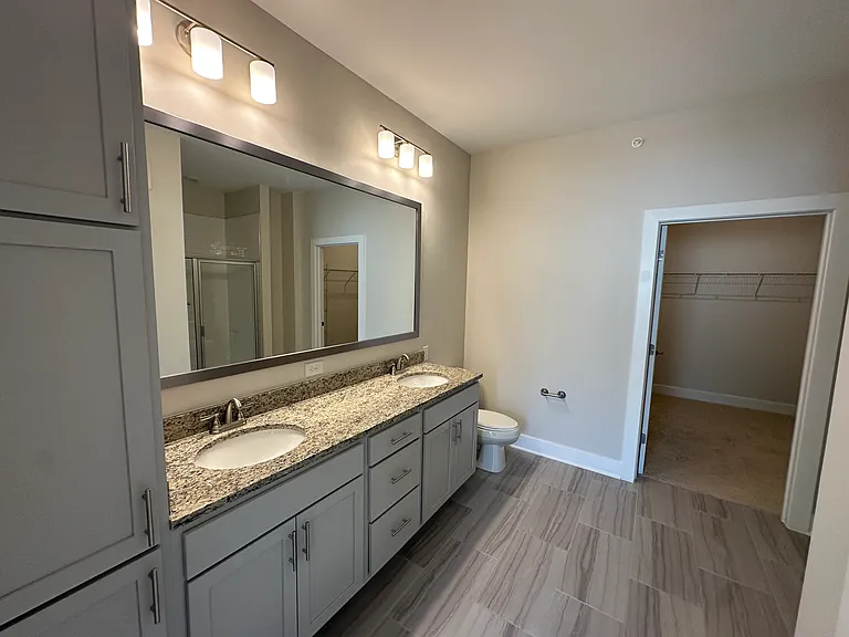 Primary bathroom with double vanity