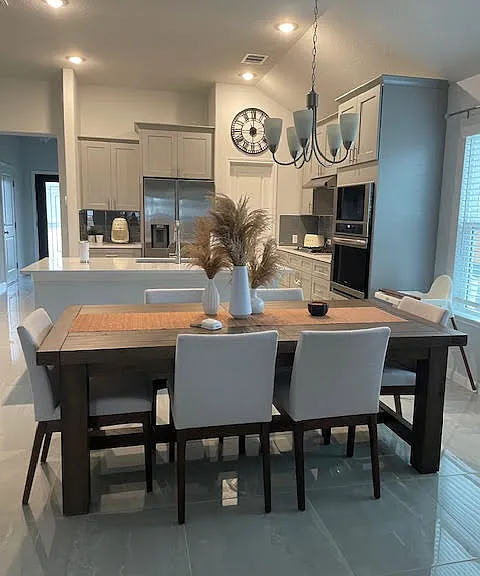 Dinning area and kitchen