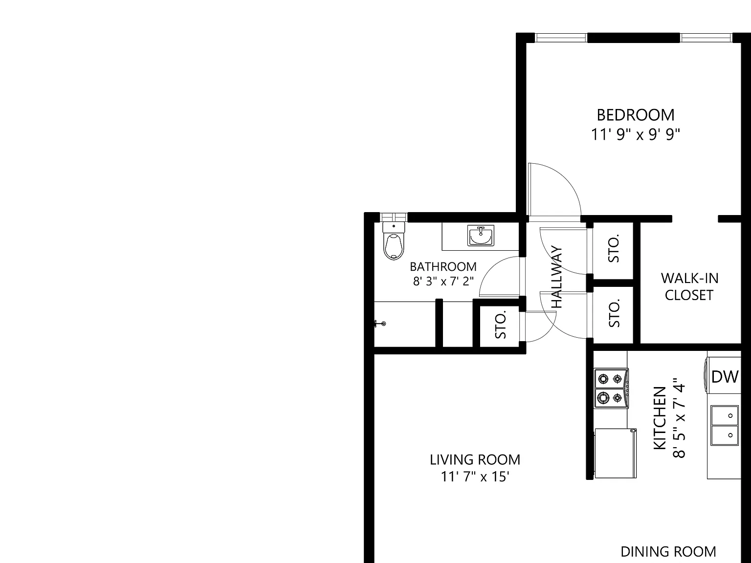 1 bed, 670 sqft, $825 — Photo 2