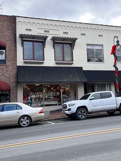 Located in the center of Main Street, across the street from Mast General Store