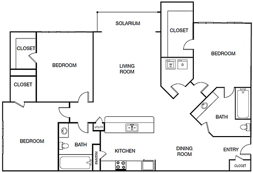 Floor plan The Aruba - Solarium