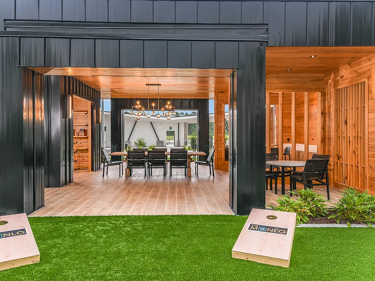 Outdoor games and open-air gathering spaces create the perfect social atmosphere.
