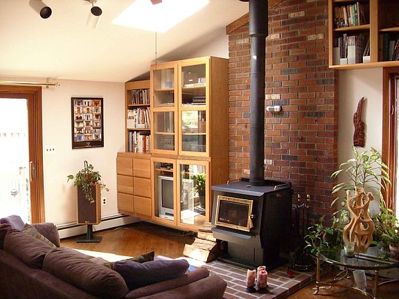 Family Room w/ Built in Cabinets