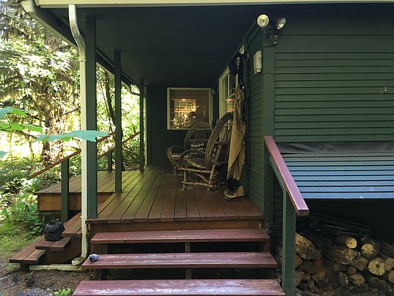 Side view of front porch