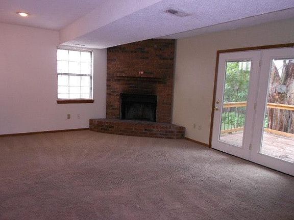 Living Room with wood fireplace