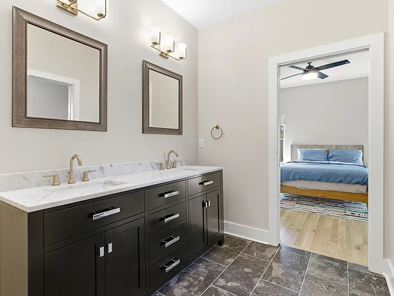 Double vanity in Jack & Jill bathroom.