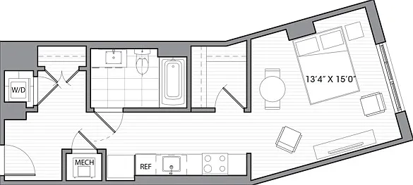 Studio (532 SF) Studio (532 SF)