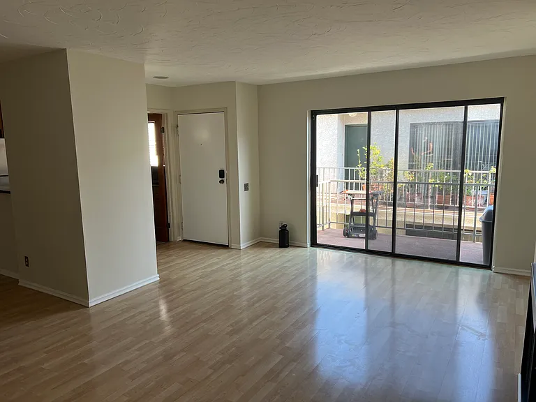 Balcony with sliding doors and screen for pets