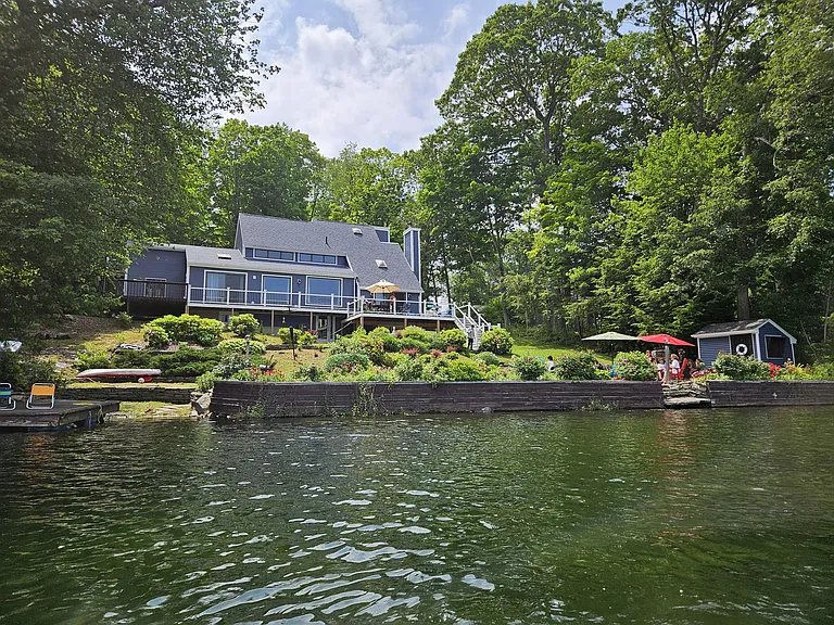 View of property from a peddle boat