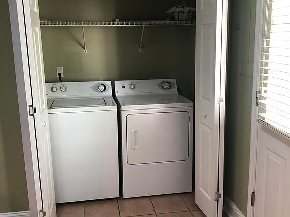 Washer and dryer included.
