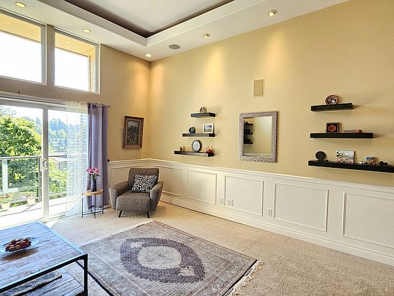 Elegant wainscoting in the living room.
