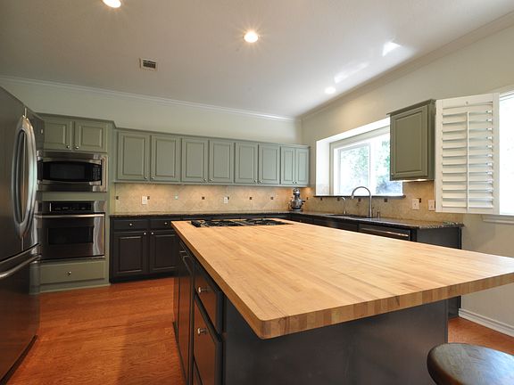 Maple Island in Kitchen