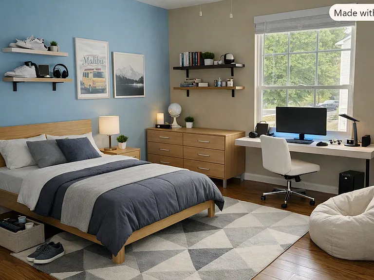 Bedroom 3 with AI furniture