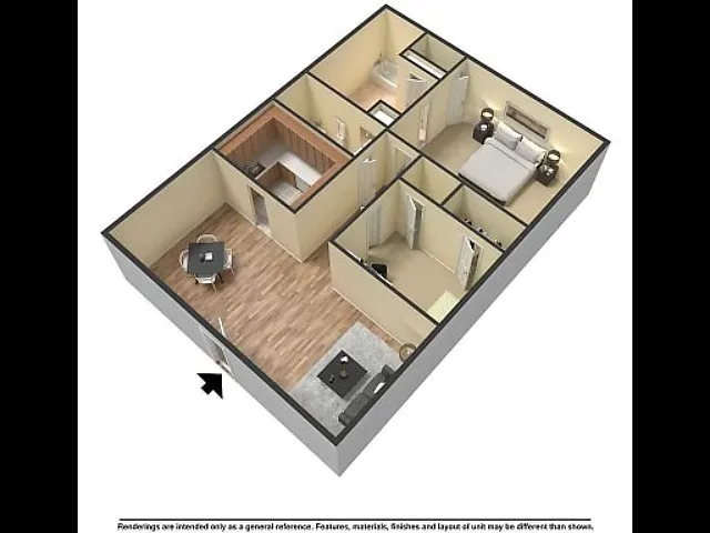 Stoneridge 2 bedroom, 2 bathroom 3D floor plan Stoneridge 2 bedroom, 2 bathroom 3D floor plan