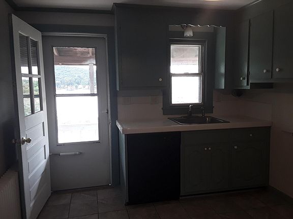 Kitchen overlooking lake