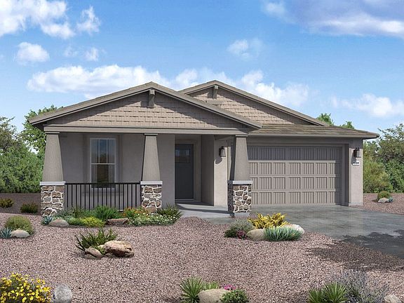 craftsman exterior elevation rendering Jasmine floor plan by William Ryan Homes Phoenix
