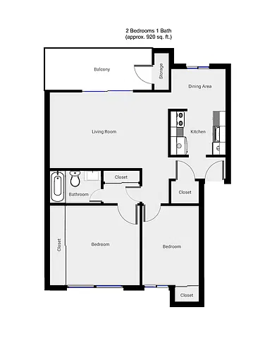 Floor plan 2-BEDROOM