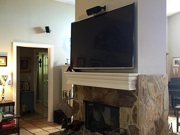 Family room fireplace