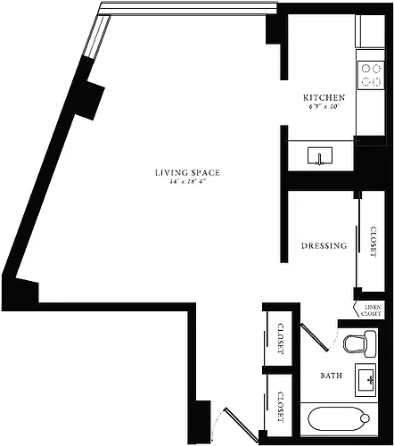 Floor plan Tier 01 (Studio)