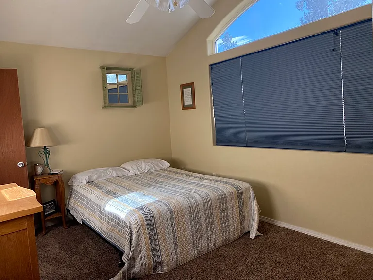 Upstairs bedroom with view of lake.