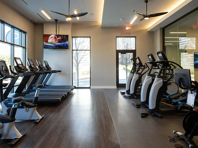 Cardio Studio Featuring Treadmills, Bikes, and Elliptical Machines