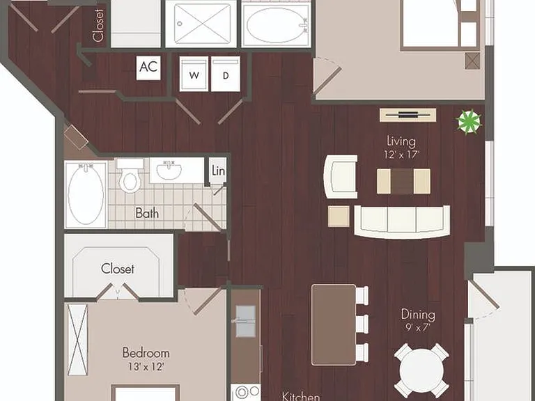 2 Bedroom Floorplan 2 Bedroom Floorplan