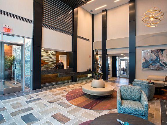 River Tides Dramatic Lobby with 24/7 Concierge Desk