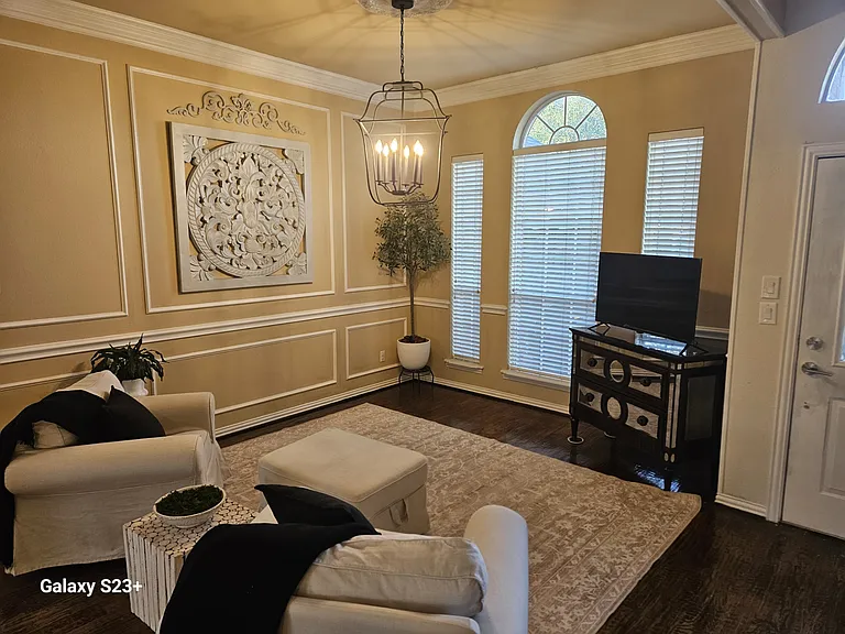 Living room with TV.
