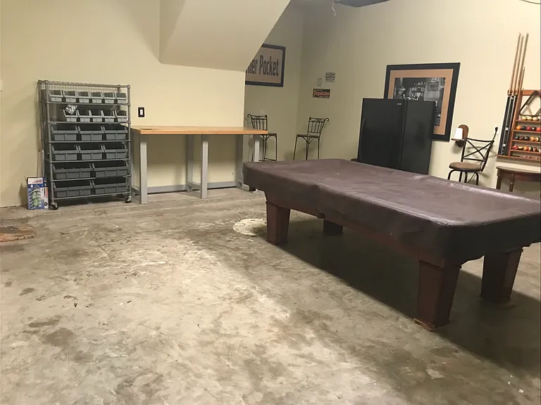 garage (pool table will be moved out within the next few months)