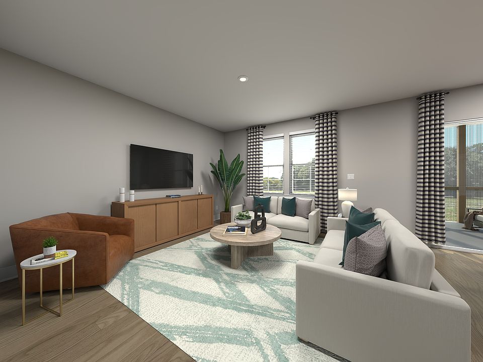 Great room in the Adams floorplan at Meritage Homes.