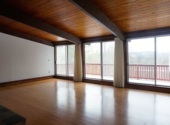 Living room with large deck