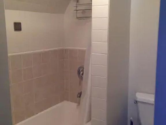 Freshly-caulked tub