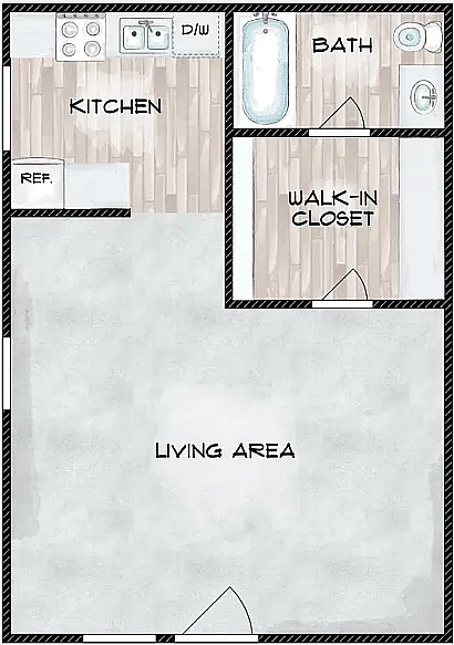 Floor plan Gold Studio