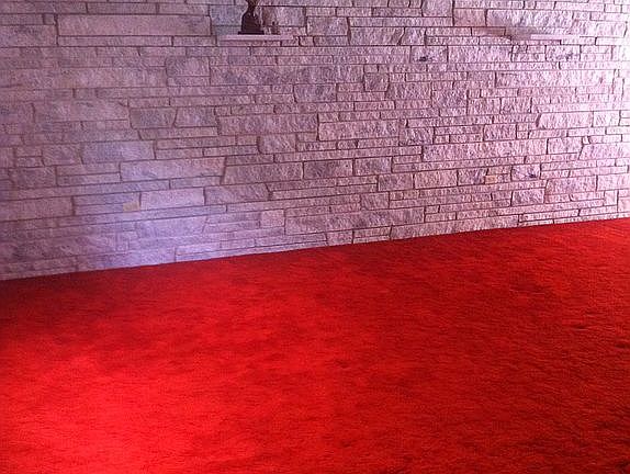 Living room with accent wall