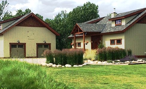 Front of house side view