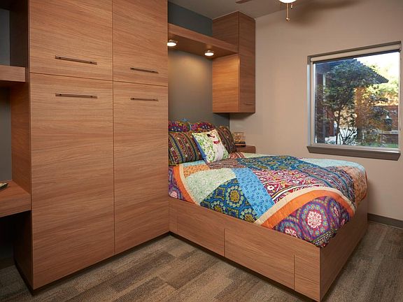 Built in bed provided