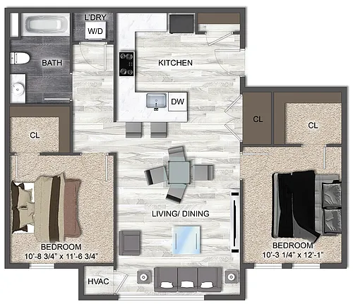 Floor plan 2 Bedroom