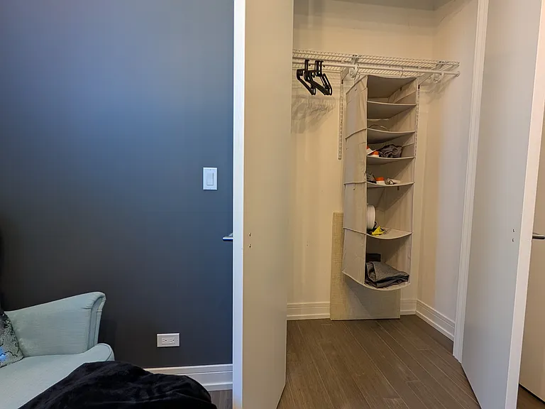 Ample bedroom closet space.