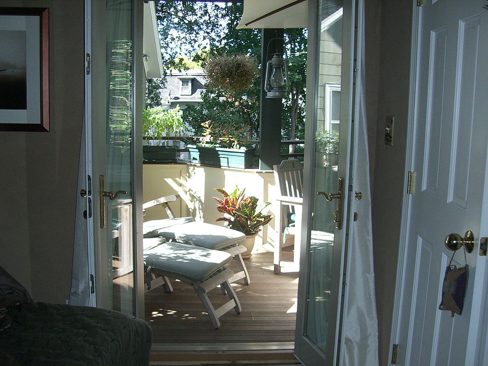 French doors to private deck