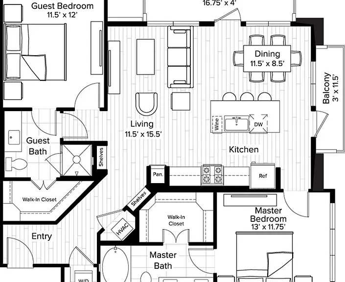 2 Bed 2 Bath 2 Bed 2 Bath