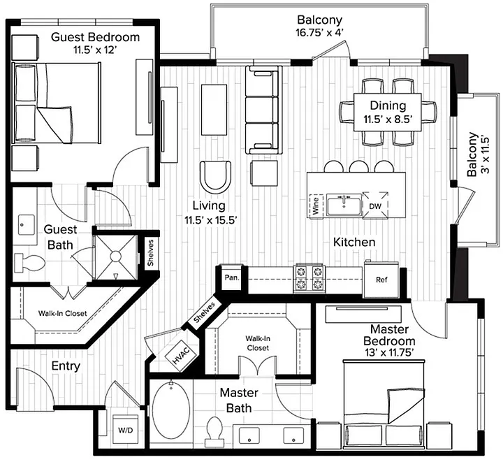 Floor plan B21