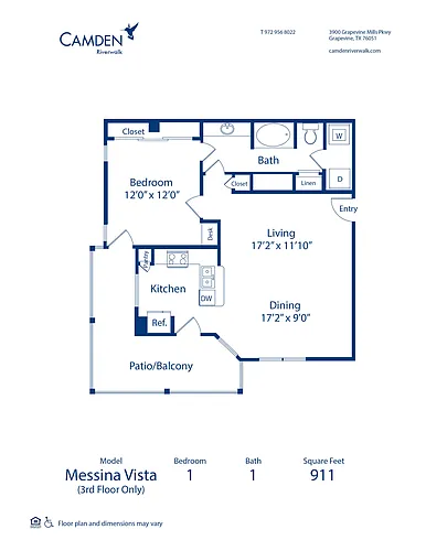Floor plan Messina Vista