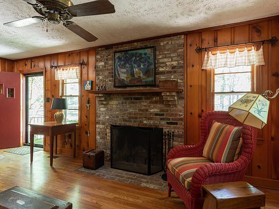 wood burning fireplace