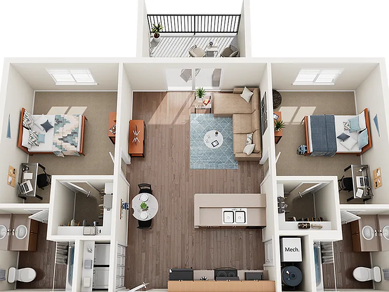 Madera-B2-2x2 Floor Plan Madera-B2-2x2 Floor Plan