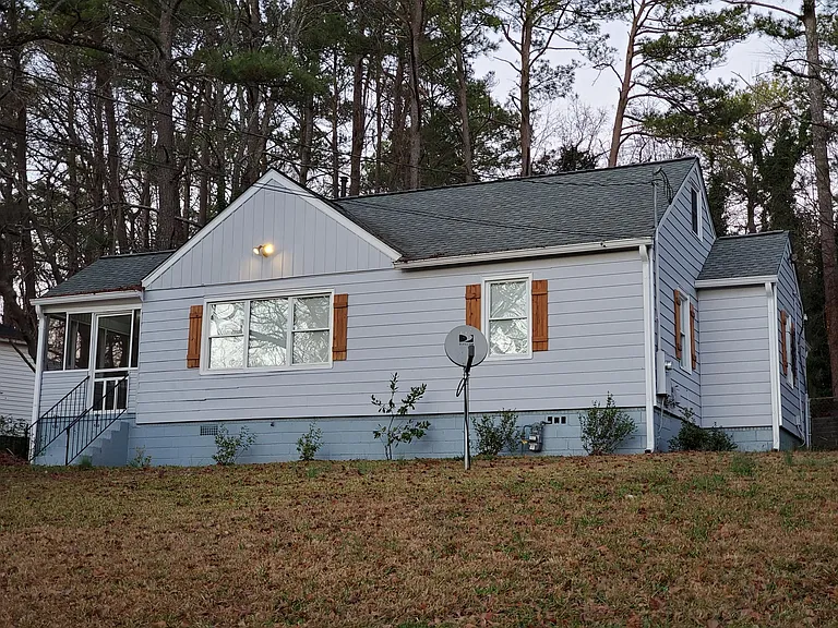 Front Exterior, winter