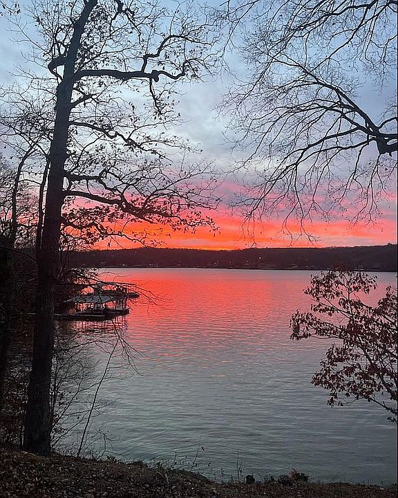 Beautiful sunset from the gazebo