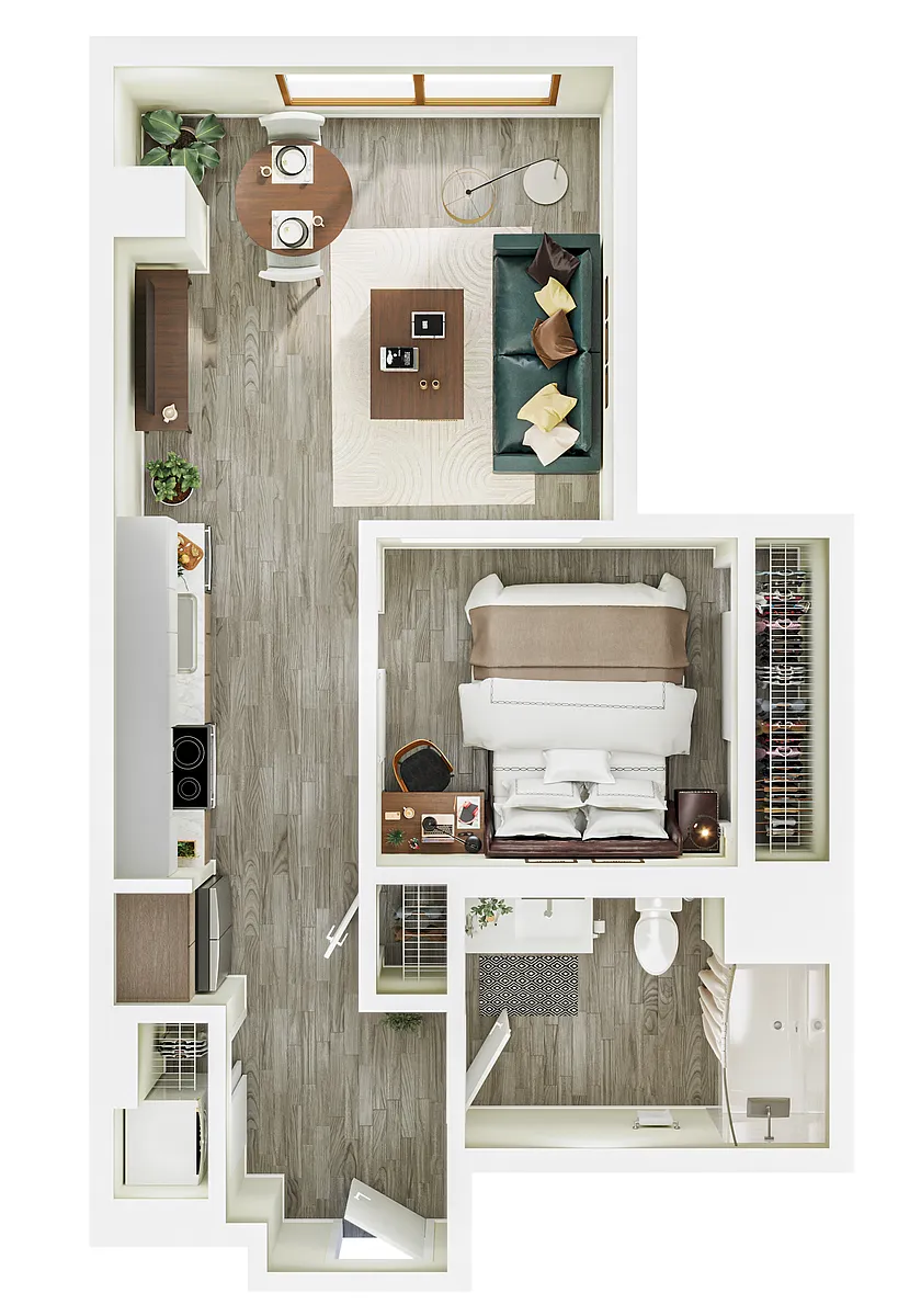 Floor plan 1 Bedroom A14