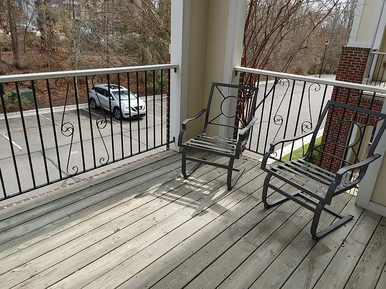 Balcony off living room.
