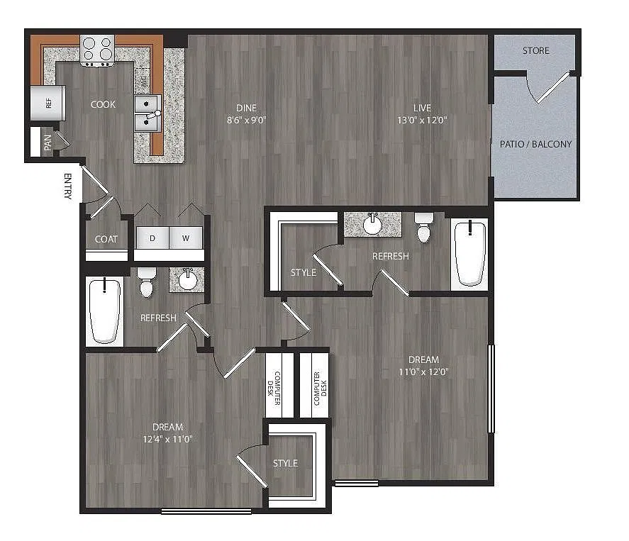 Floor plan B2